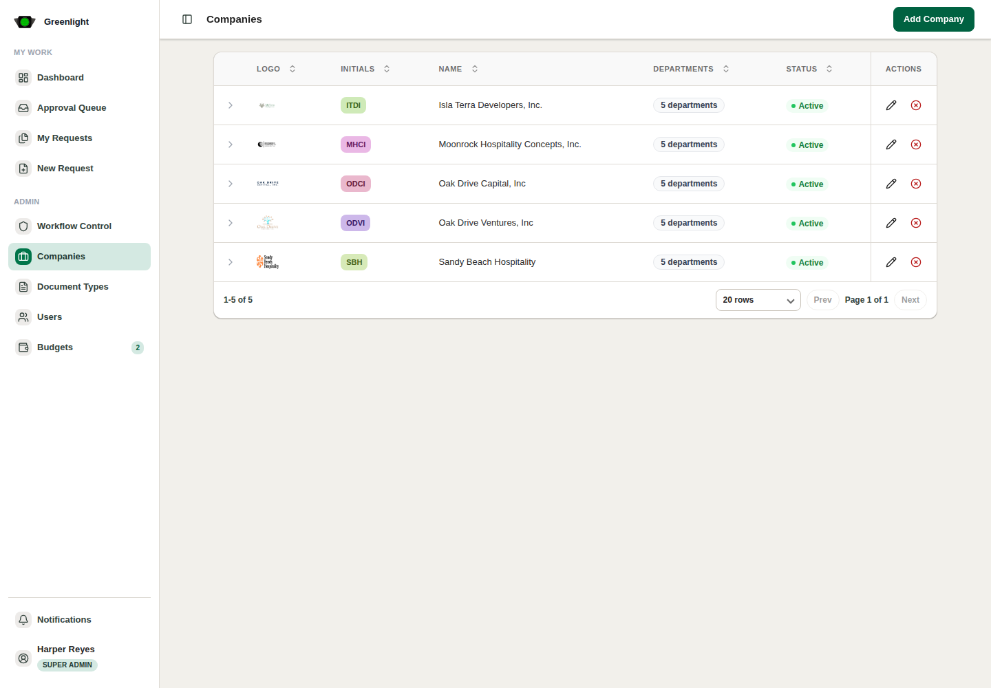 Admin First Setup screenshot
