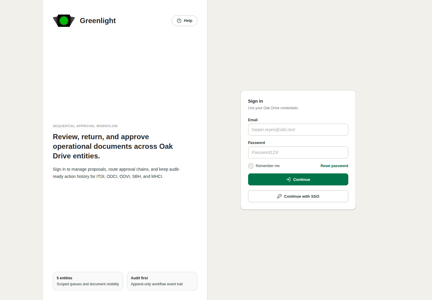 User First Setup screenshot