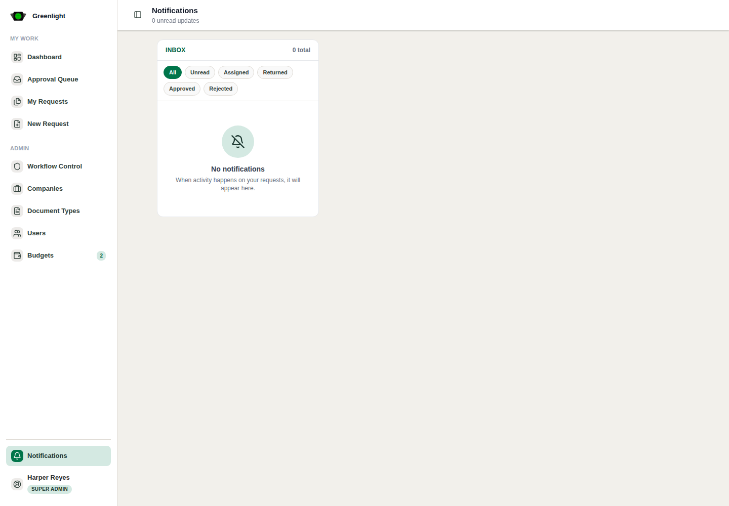 Notifications screenshot