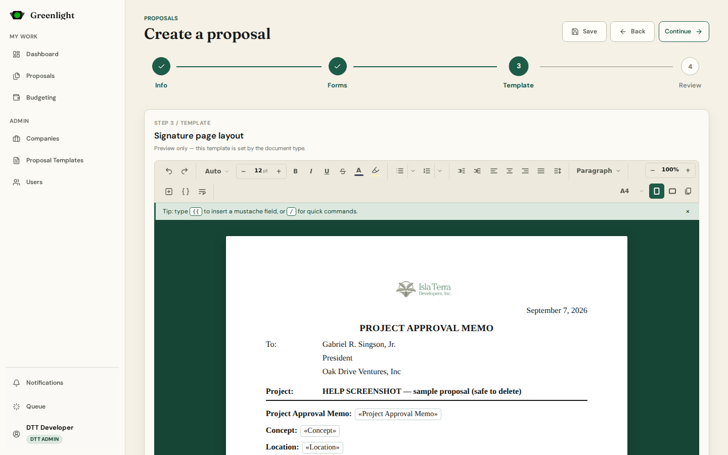 Step 4 Review — Create Draft screenshot