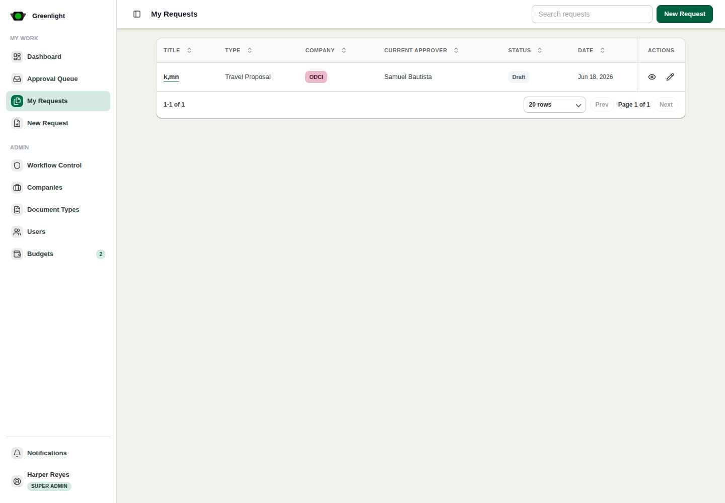 Request Detail screenshot